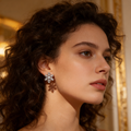 Snowflake CZ Stud Earrings
