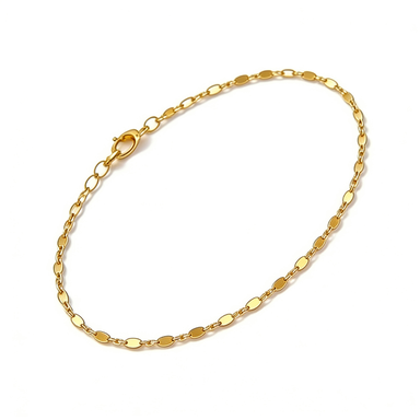 Gold Plated Oval Link Chain Bracelet