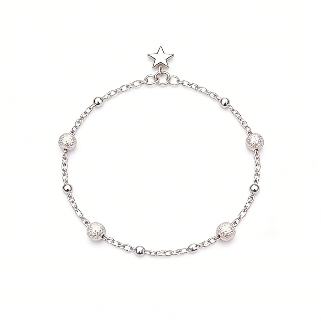 Sterling Silver Star Charm Bracelet