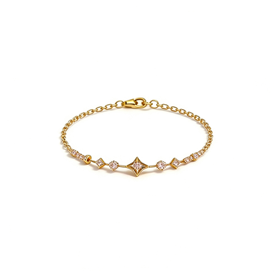 Gold Plated CZ Star Bracelet