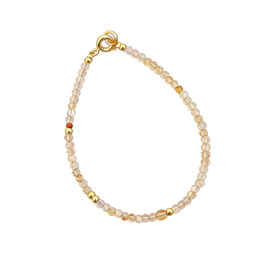 Rutilated Quartz Gold Plated Bracelet