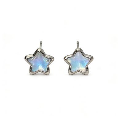 Iridescent Star Stud Earrings