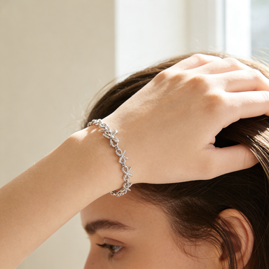 Silver Bow Bracelet