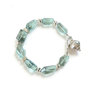 Aquamarine Silver Bracelet