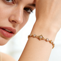 Gold Plated CZ Star Bracelet